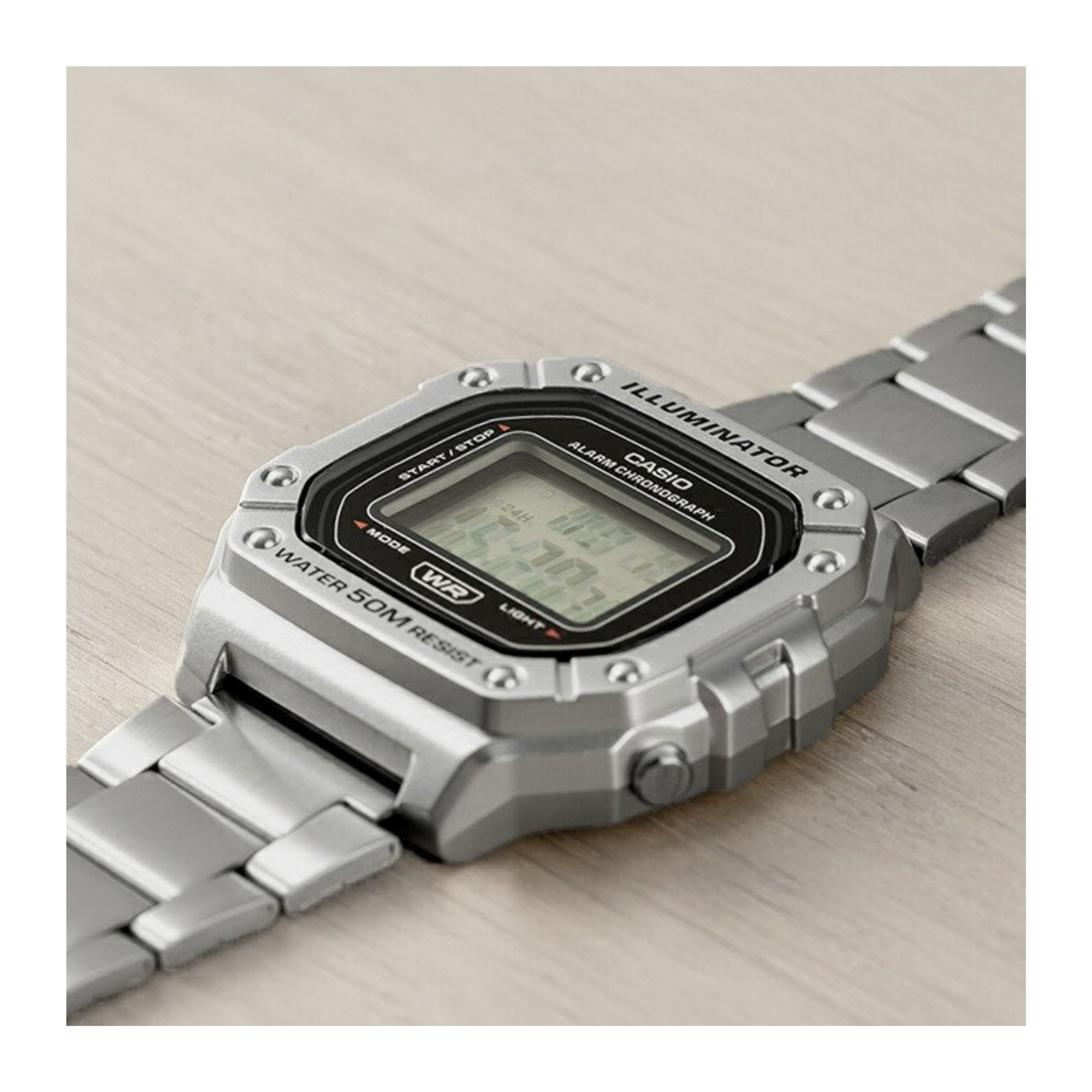 Casio Youth Digital Chain Watch W-218HD-1AVDF