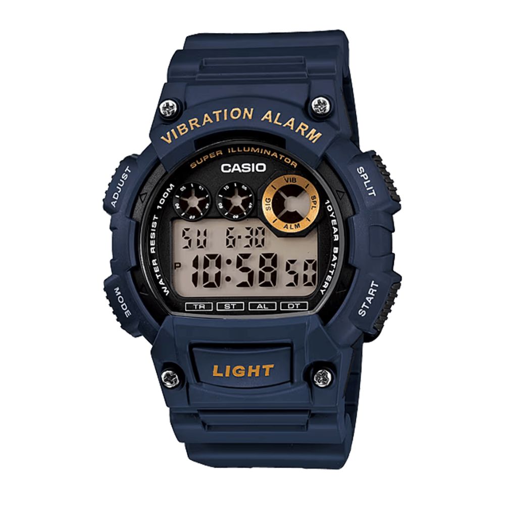 Casio Standard Vibration Alarm Digital Resin Belt Watch W-735H-2AVDF