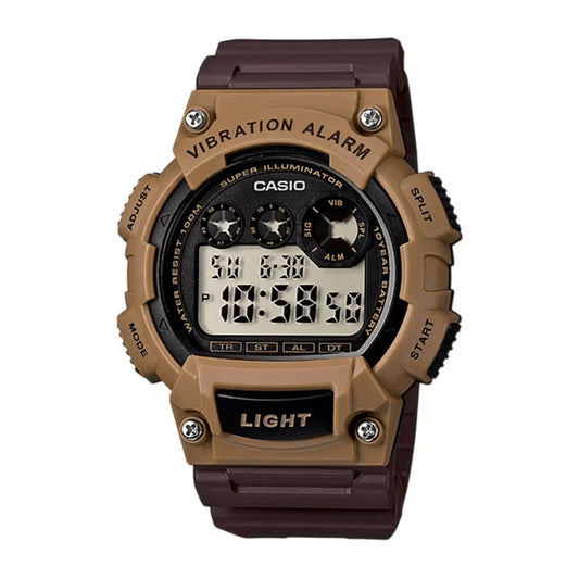 Casio Standard Vibration Alarm Digital Resin Belt Watch W-735H-5AVDF