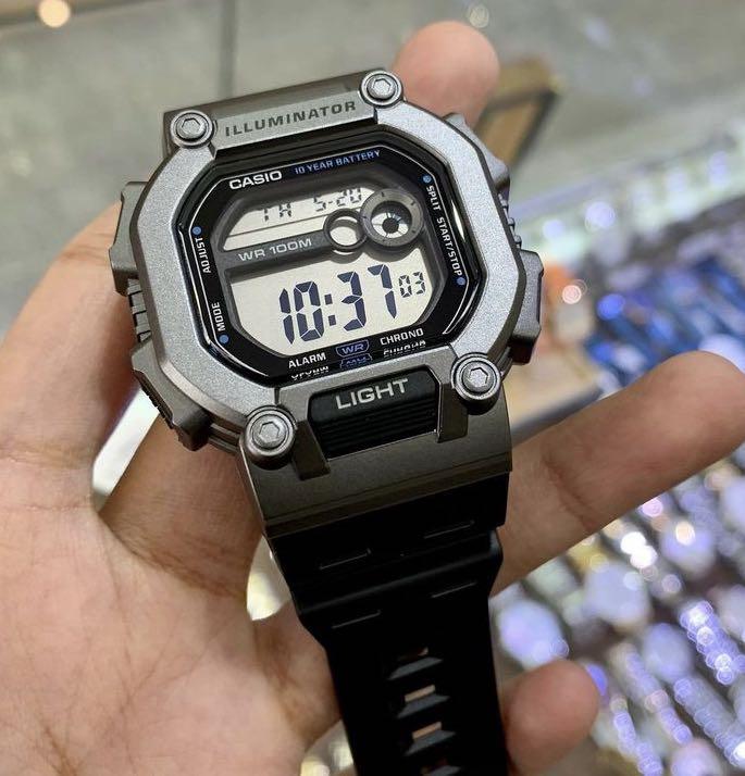 Casio Youth Illuminator Sports Resin Belt Watch W-737H-1A2VDF