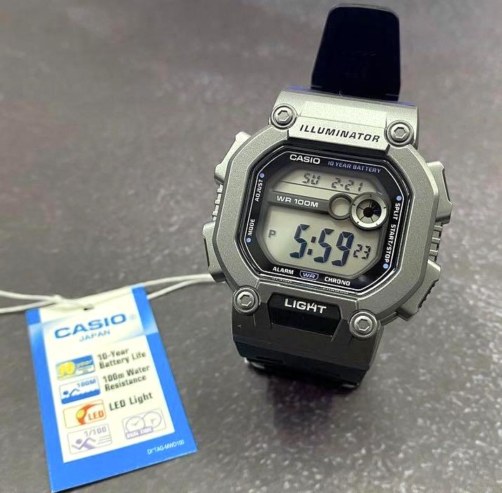 Casio Youth Illuminator Sports Resin Belt Watch W-737H-1A2VDF