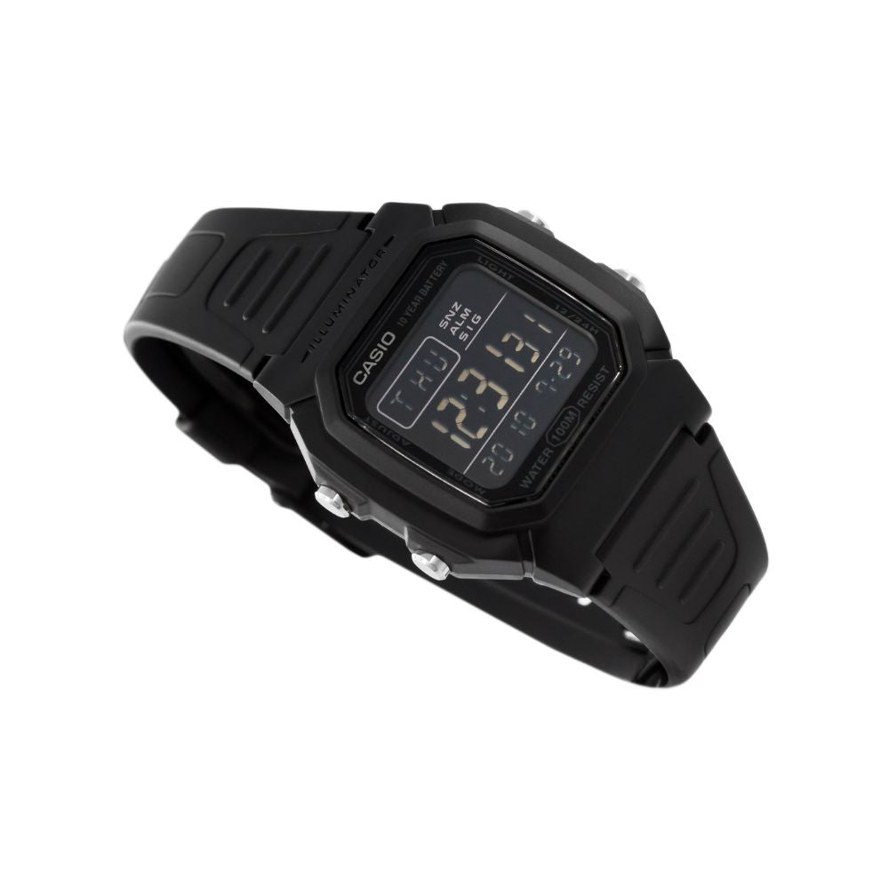 Casio Youth Dual Time Digital Resin Belt Watch W-800H-1BVDF