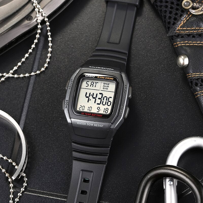 Casio Youth Dual Time Digital Resin Belt Watch W-96H-1BVDF