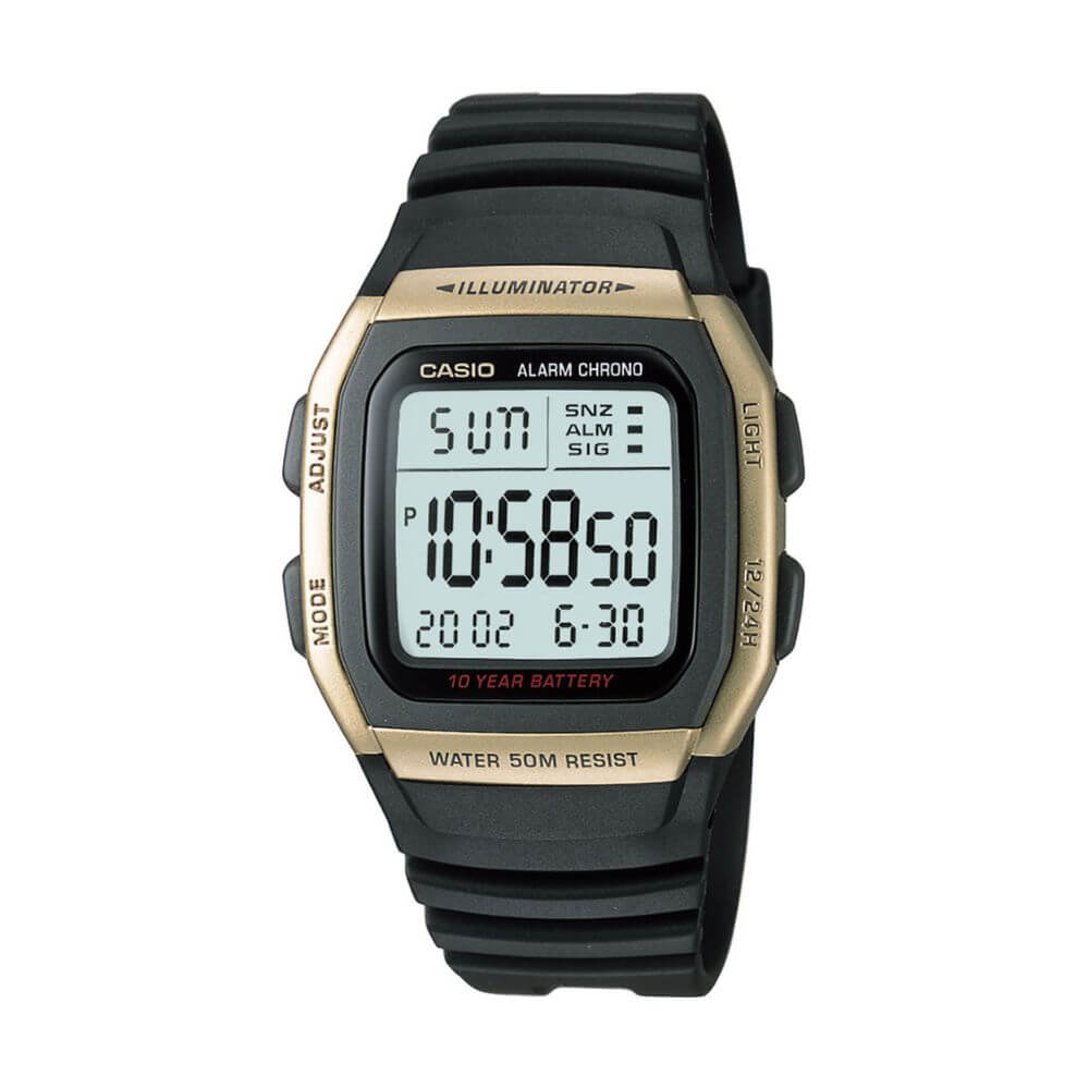 Casio Youth Dual Time Digital Resin Belt Watch W-96H-9AVDF