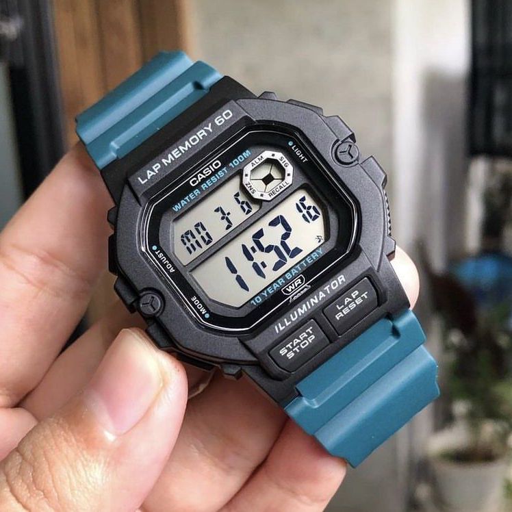 Casio Standard Illuminator Digital Resin Belt Watch WS-1400H-3AVDF