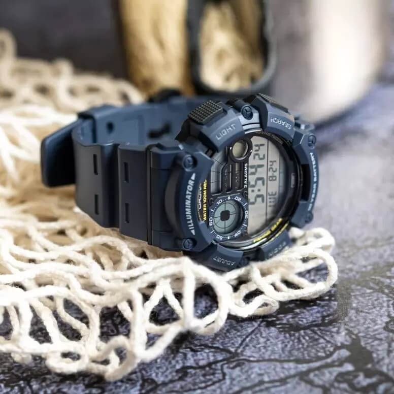 Casio Standard Moon Phase Digital Resin Belt Watch WS-1500H-2AVDF