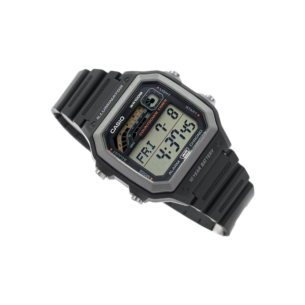Casio Standard Illuminator Digital Resin Belt Watch WS-1600H-1AVDF