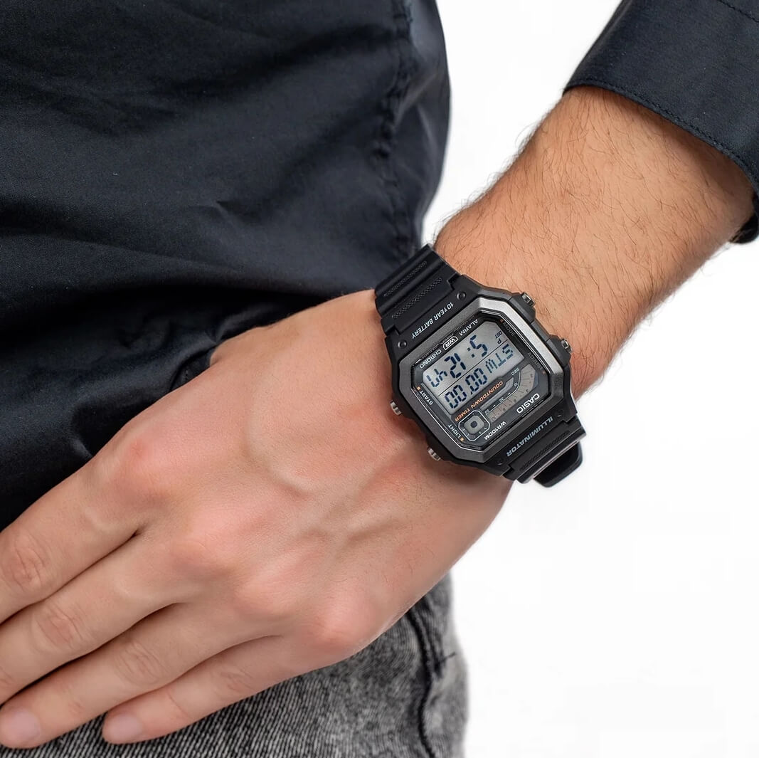 Casio Standard Illuminator Digital Resin Belt Watch WS-1600H-1AVDF