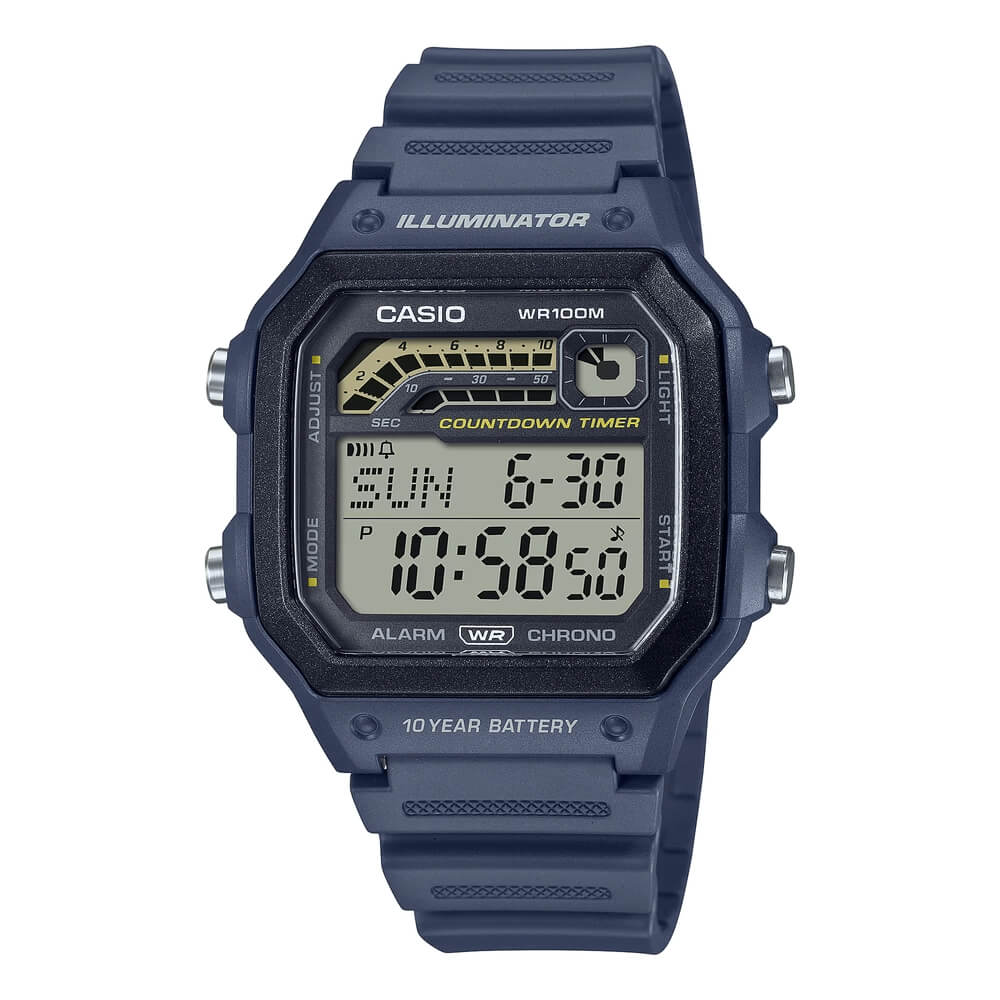 Casio Standard Illuminator Digital Resin Belt Watch WS-1600H-2AVDF