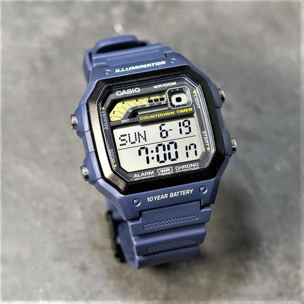 Casio Standard Illuminator Digital Resin Belt Watch WS-1600H-2AVDF