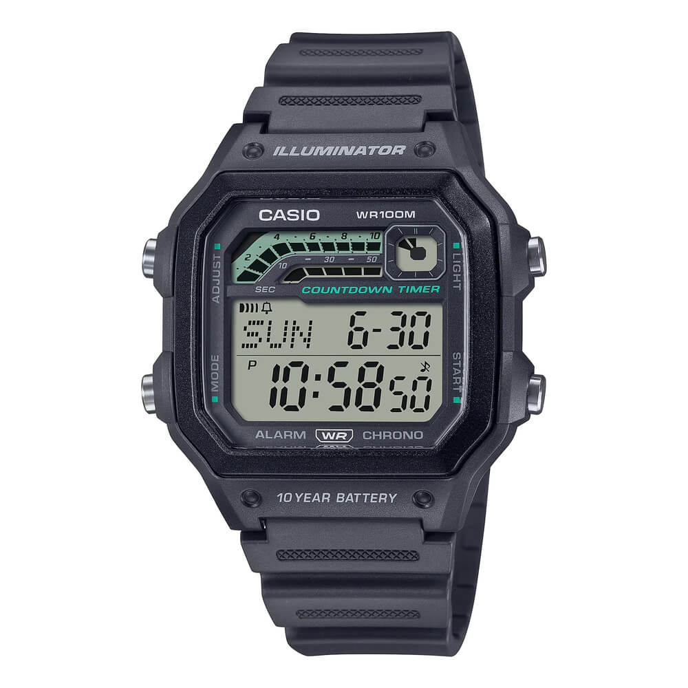 Casio Standard Illuminator Digital Resin Belt Watch WS-1600H-8AVDF