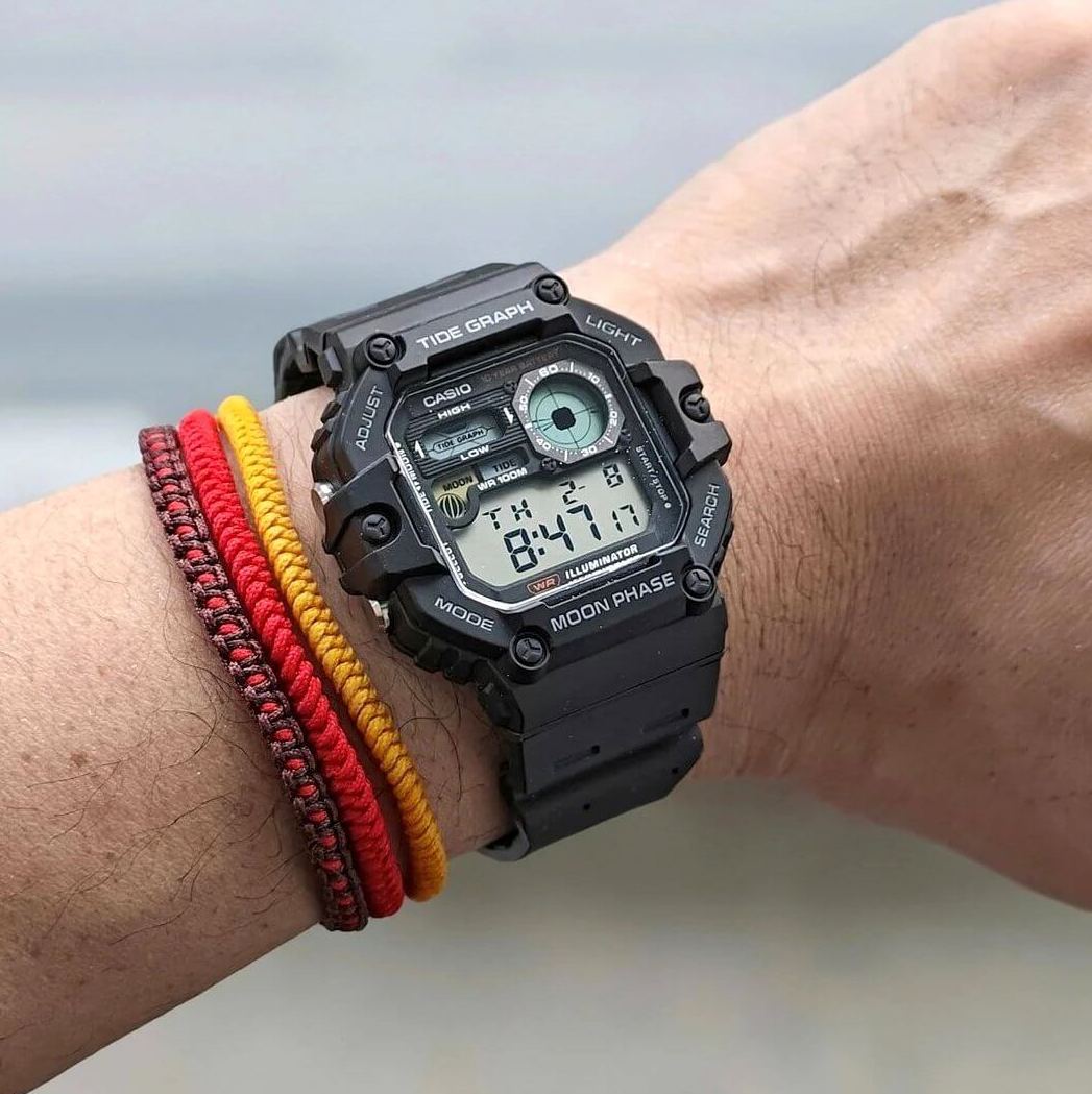 Casio Standard Moon Phase Digital Resin Belt Watch WS-1700H-1AVDF