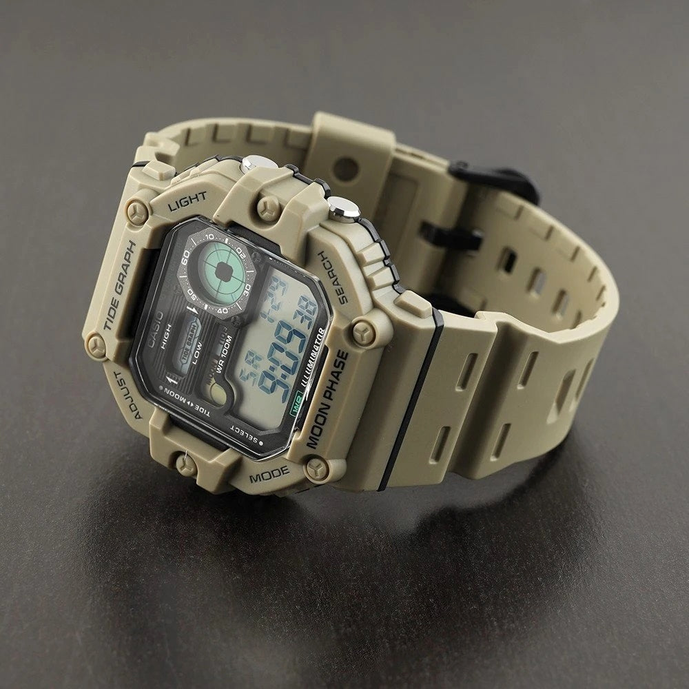 Casio Standard Moon Phase Digital Resin Belt Watch WS-1700H-5AVDF