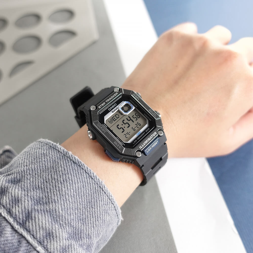 Casio Standard Step Tracker Bluetooth Resin Belt Watch WS-B1000-1AVDF