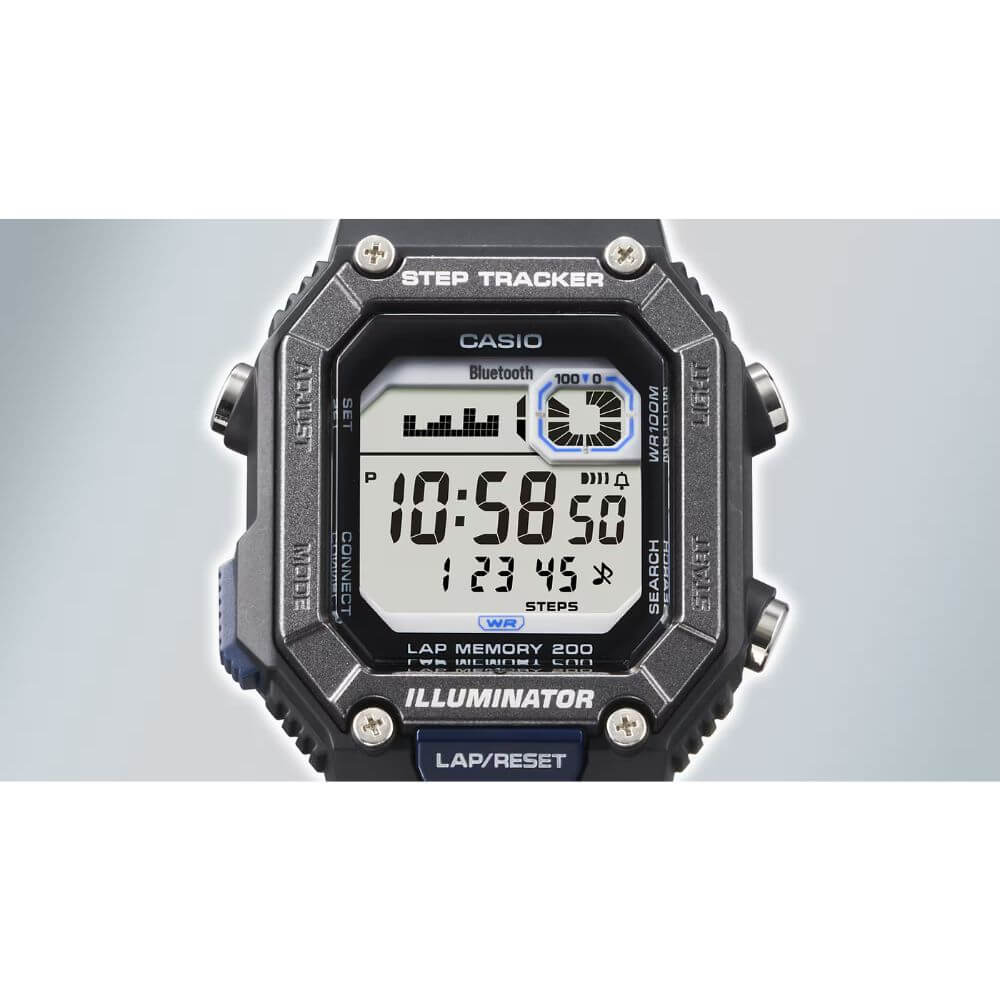 Casio Standard Step Tracker Bluetooth Resin Belt Watch WS-B1000-1AVDF