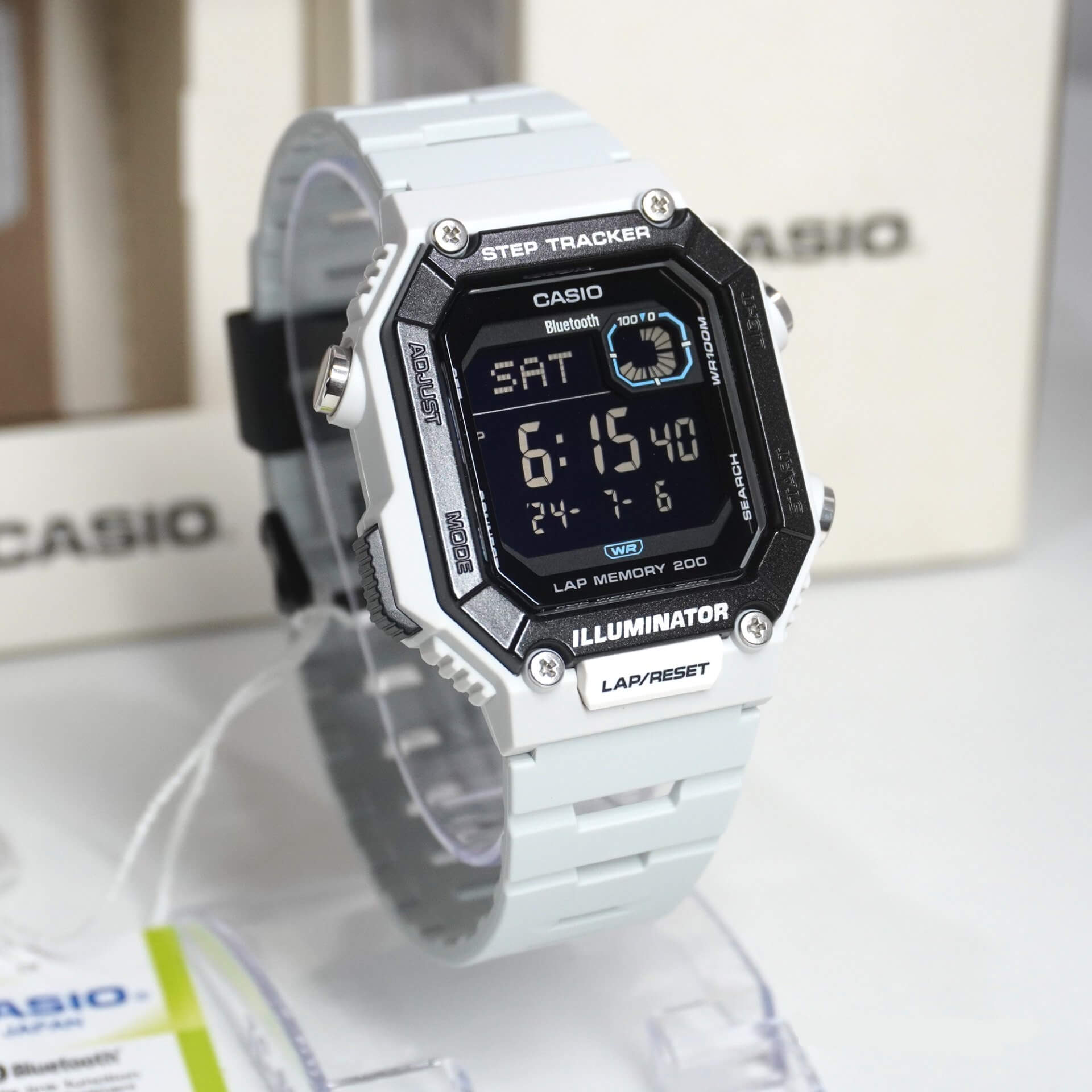 Casio Standard Step Tracker Bluetooth Resin Belt Watch WS-B1000-8BVDF