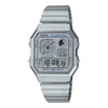 Casio Vintage World Time Digital Watch - A130WE-7ADF, Stainless Steel Band, Silver