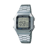 Casio Vintage Dual Time Digital Chain Watch A178WA-1ADF