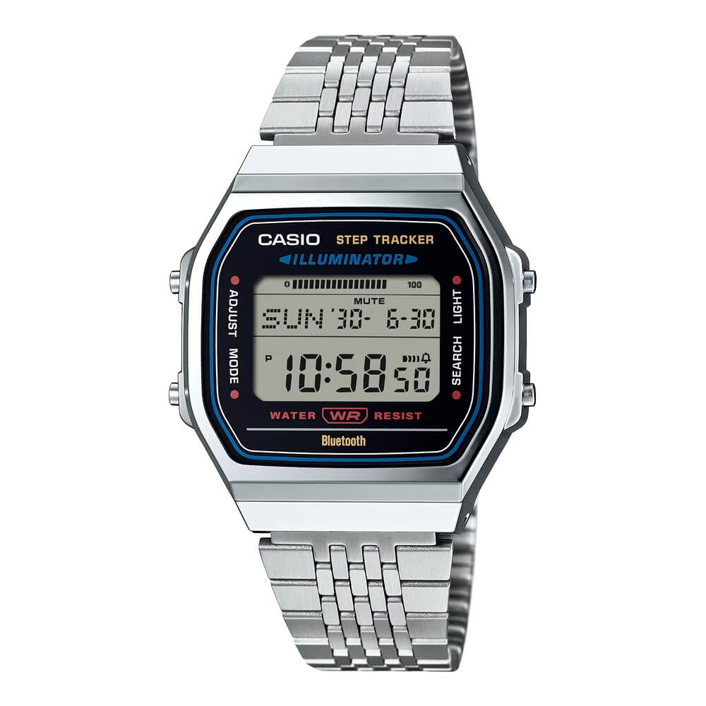 Casio Vintage Step Tracker Bluetooth Chain Watch ABL-100WE-1ADF
