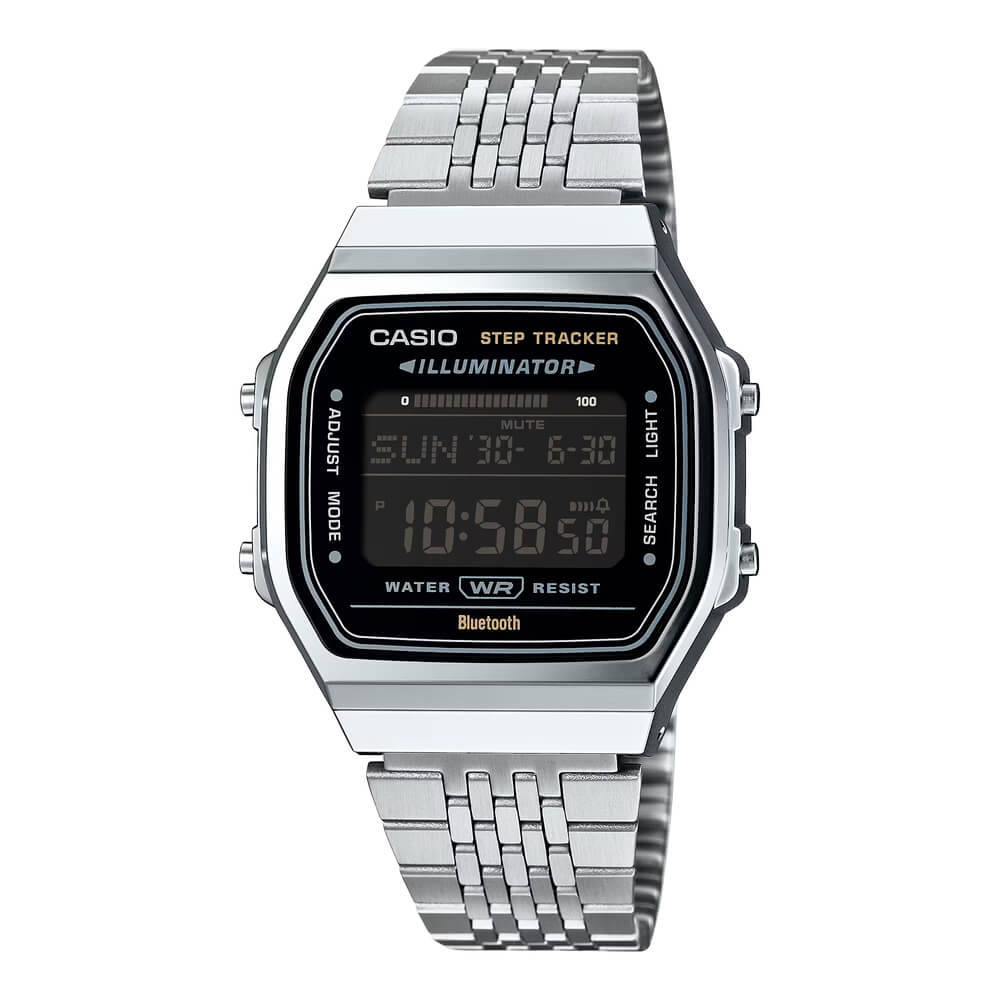 Casio Vintage Step Tracker Bluetooth Chain Watch ABL-100WE-1BDF