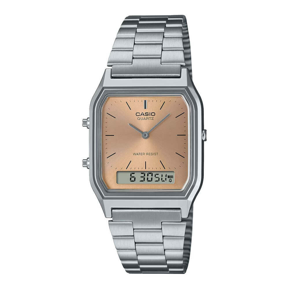 Casio Vintage Dual Time Chain Watch AQ-230A-4AMQYDF