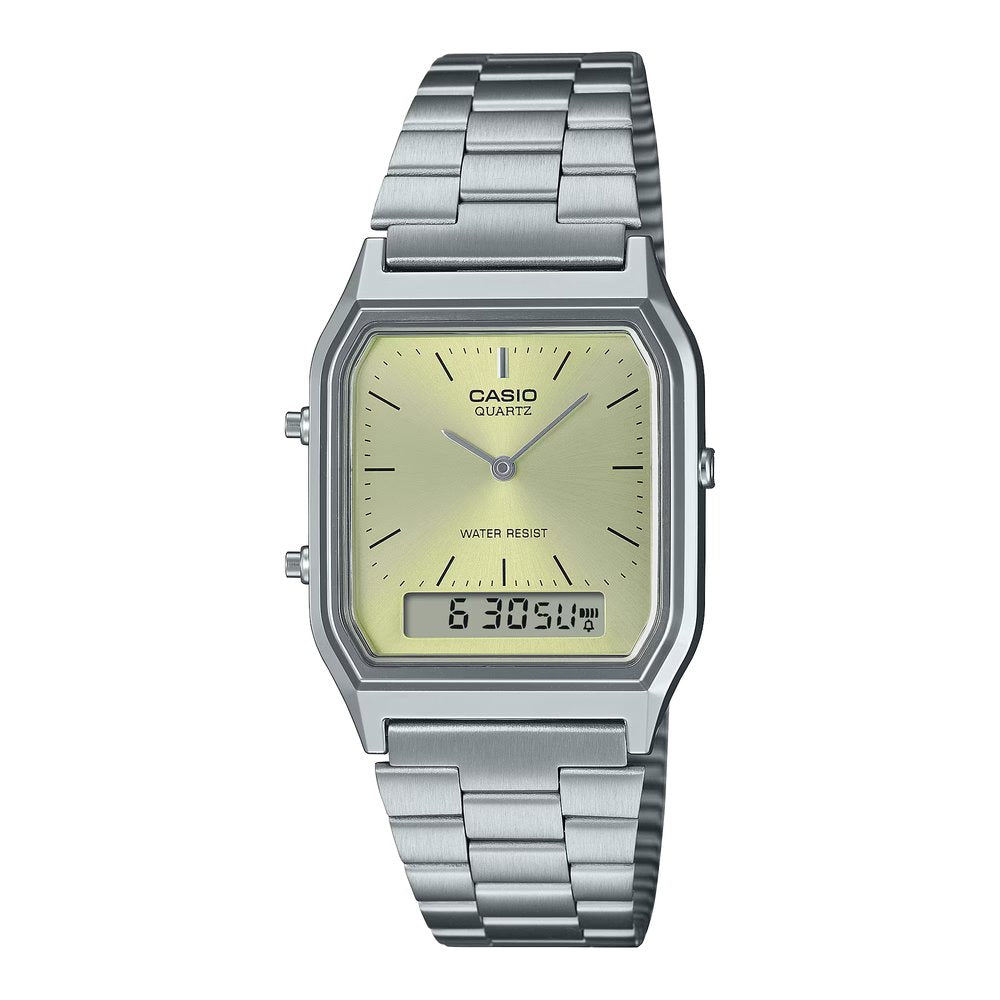Casio Vintage Dual Time Chain Watch AQ-230A-9AMQYDF