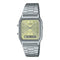 Casio Vintage Dual Time Watch - AQ-230A-9AMQYDF, Stainless Steel Band, Silver/Gold Dial