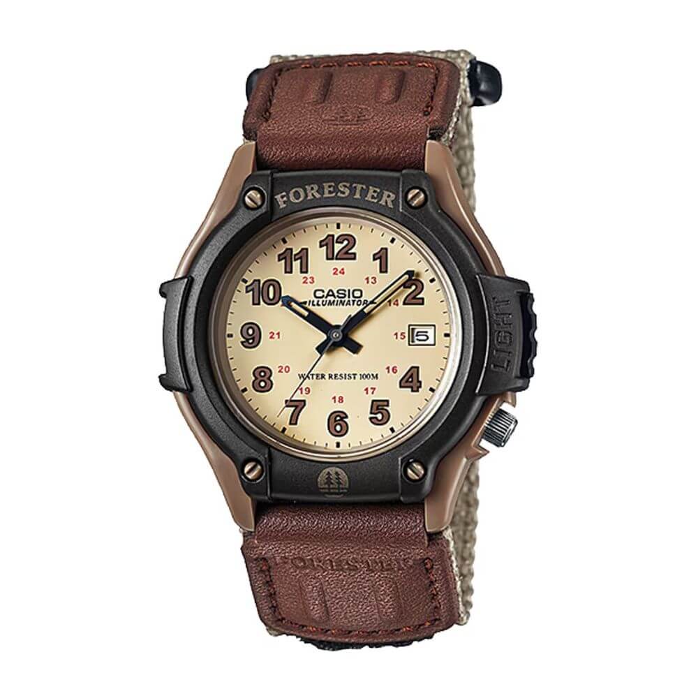 Casio FT-500WC-5BVCF Forester Brown Cloth Belt Men’s Watch