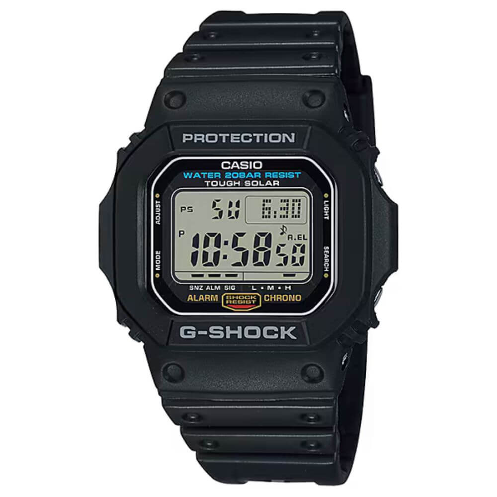Casio G-Shock Tough Solar Digital Resin Belt Watch G-5600E-1DR