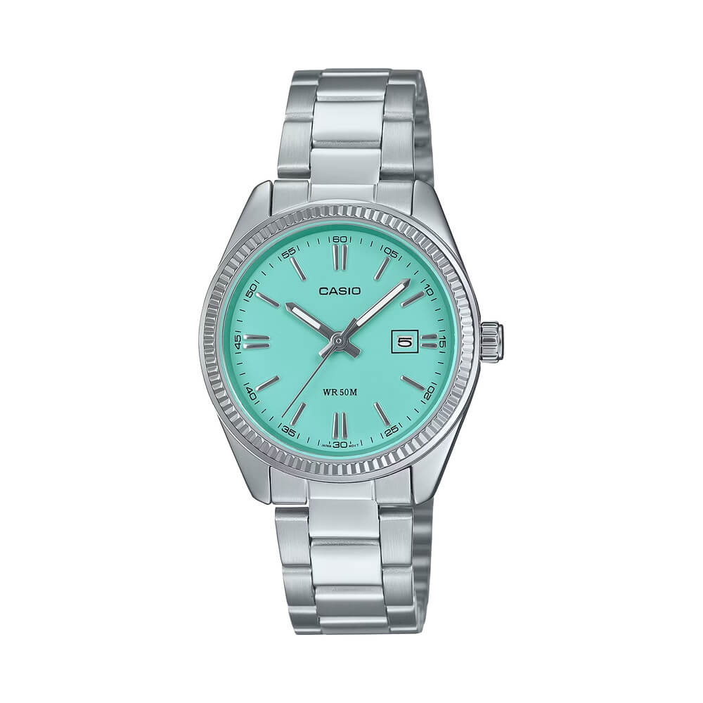 Casio Enticer Date Ladies Chain Watch LTP-1302PD-2A2VEF