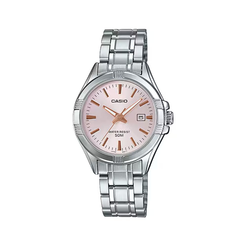 Casio Enticer Date Ladies Chain Watch LTP-1308D-4AVDF