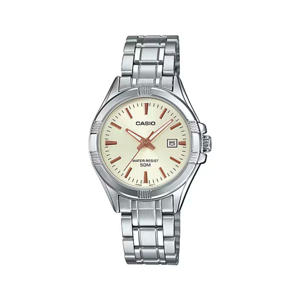 Casio Enticer Date Ladies Chain Watch LTP-1308D-9AVDF