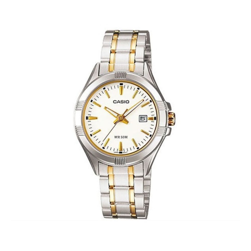 Casio Enticer Date Ladies Chain Watch LTP-1308SG-7AVDF