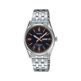 Casio Enticer Day Date Ladies Chain Watch LTP-1335D-1A2VDF