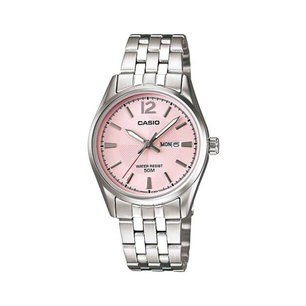 Casio Enticer Day Date Ladies Chain Watch LTP-1335D-5AVDF