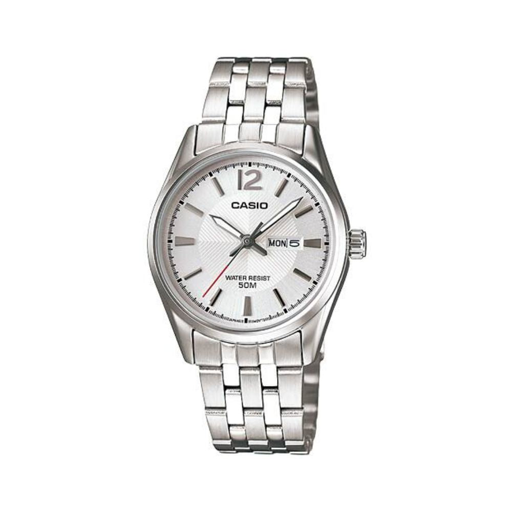 Casio Enticer Day Date Ladies Chain Watch LTP-1335D-7AVDF