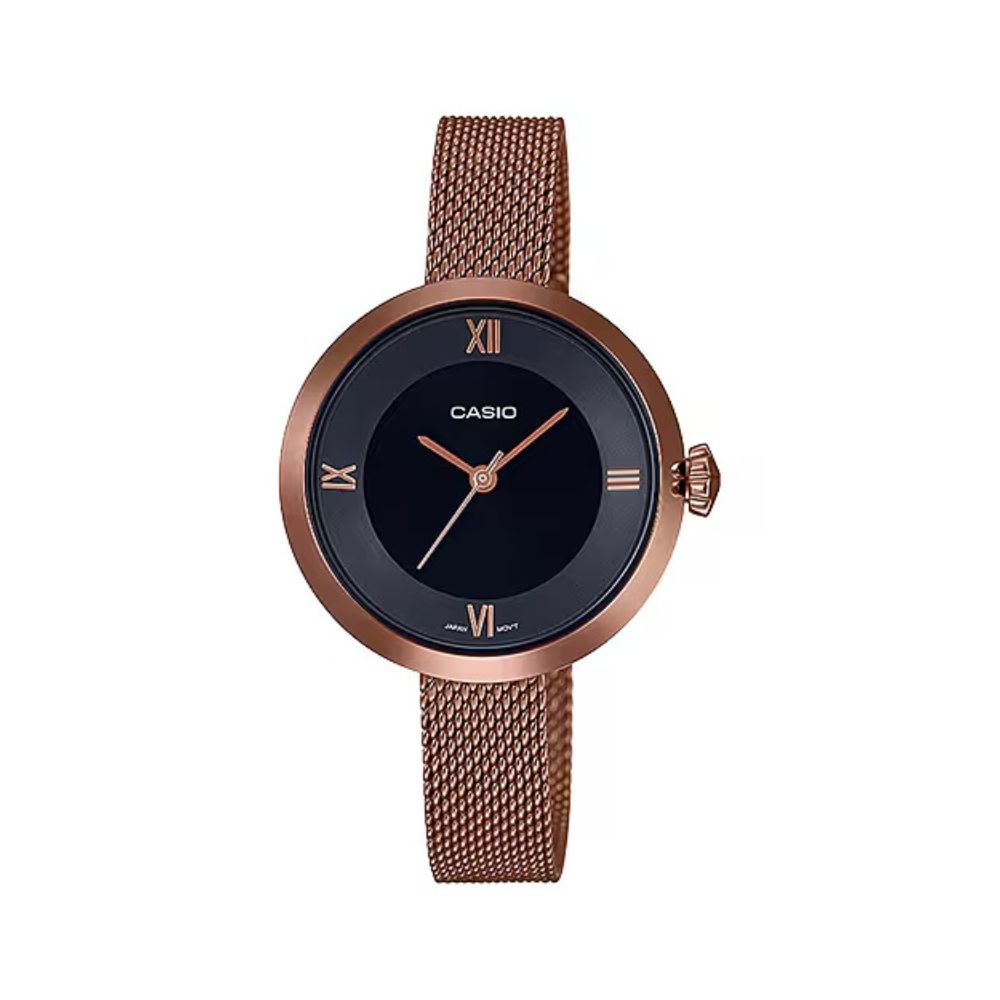 Casio Standard Ladies Mesh Chain Watch LTP-E154MR-1ADF