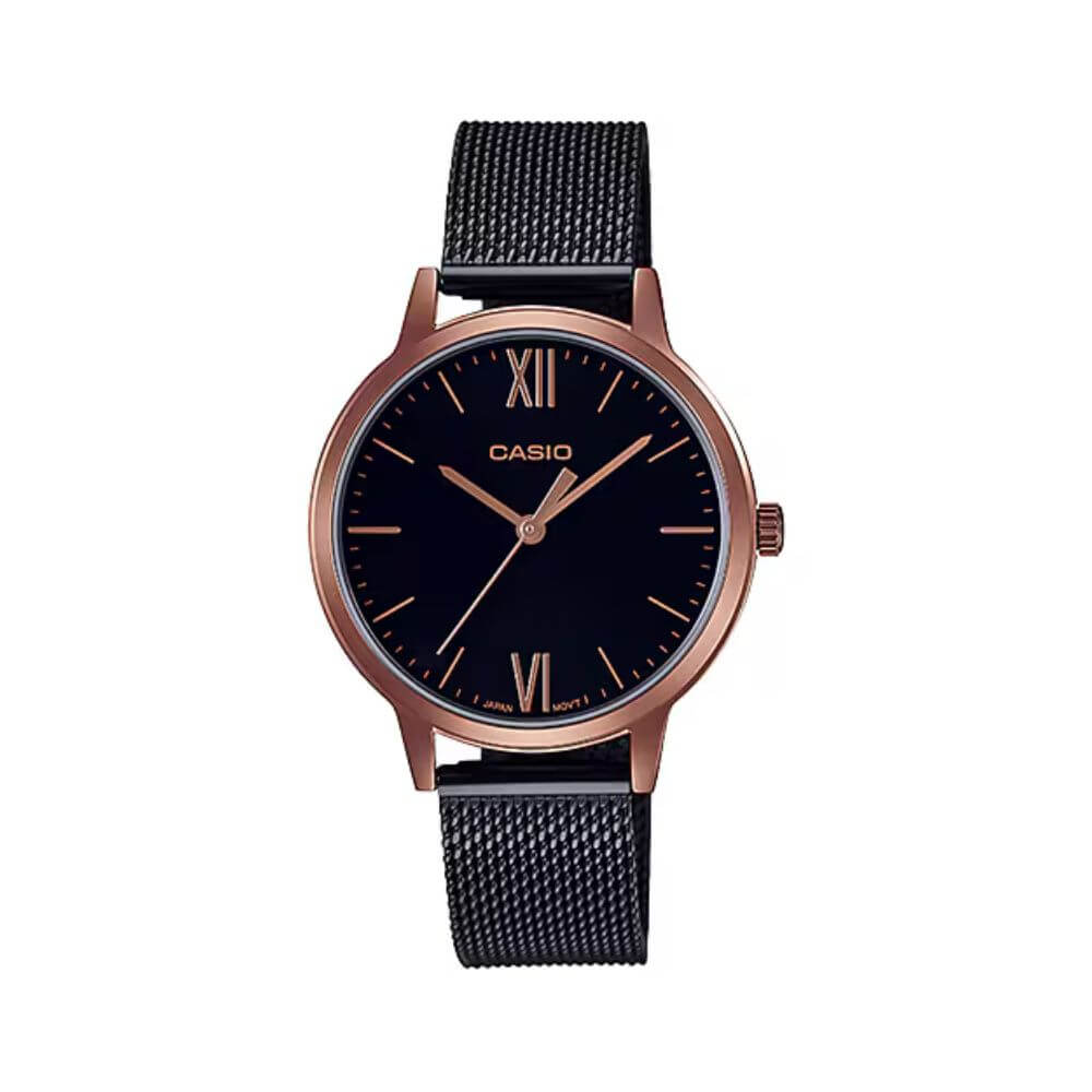 Casio Standard Ladies Mesh Chain Watch LTP-E157MRB-1BDF