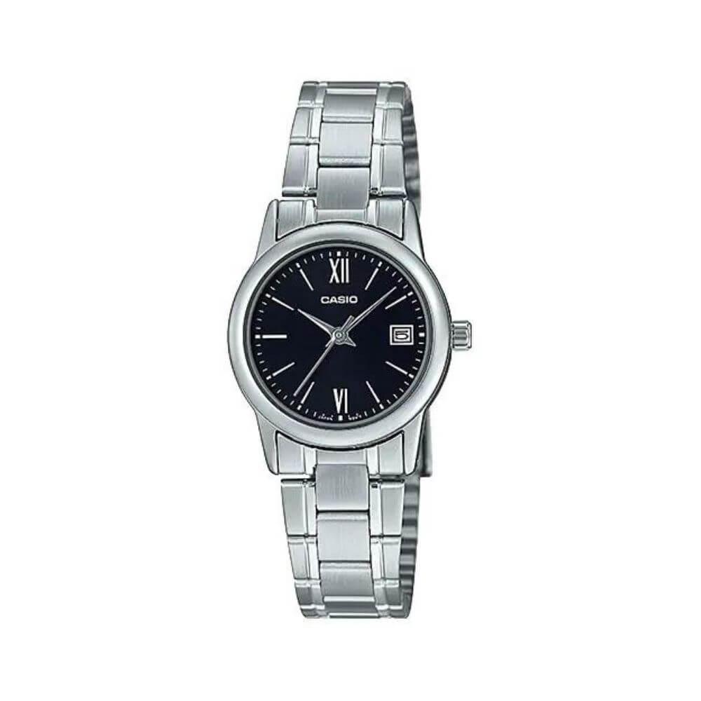 Casio Standard Date Ladies Chain Watch LTP-V002D-1B3UDF