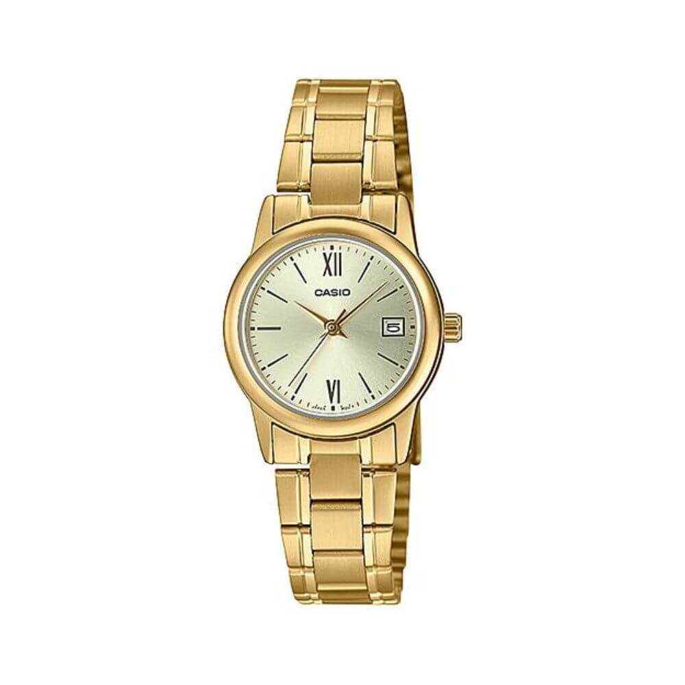 Casio Standard Date Ladies Chain Watch LTP-V002G-9B3UDF