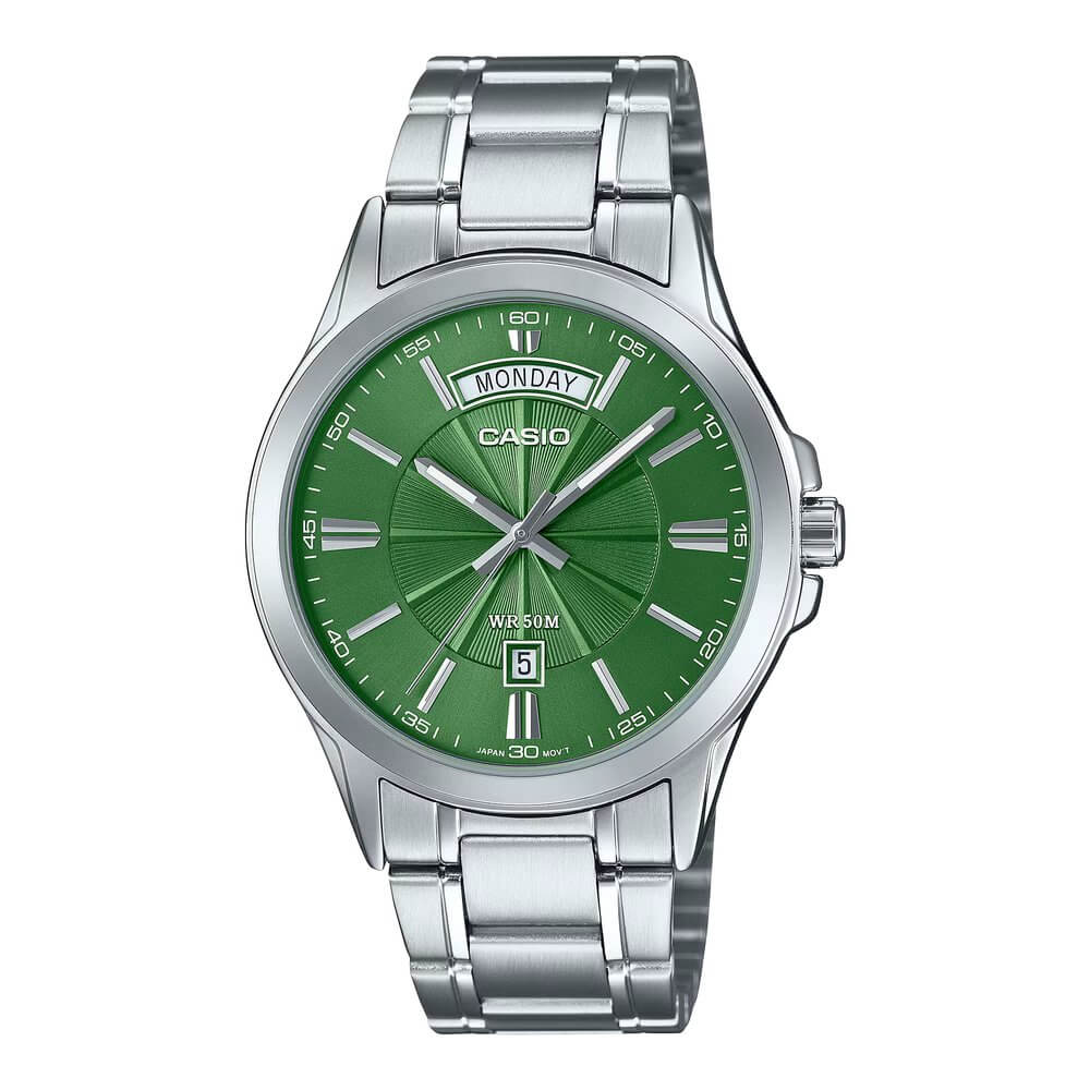WW3137 Casio Enticer Day Date Chain Watch MTP-1381D-3AVDF Casio