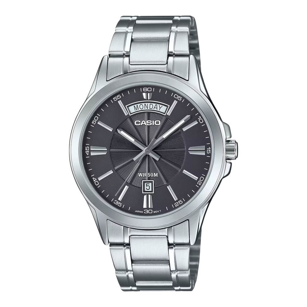 WW3138 Casio Enticer Day Date Chain Watch MTP-1381D-8AVDF Casio