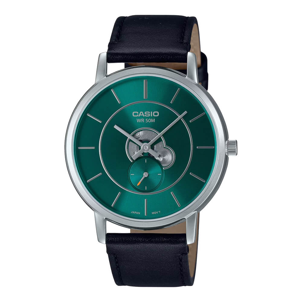 Casio Enticer Side Second Leather Belt Watch MTP-B130L-3AVDF