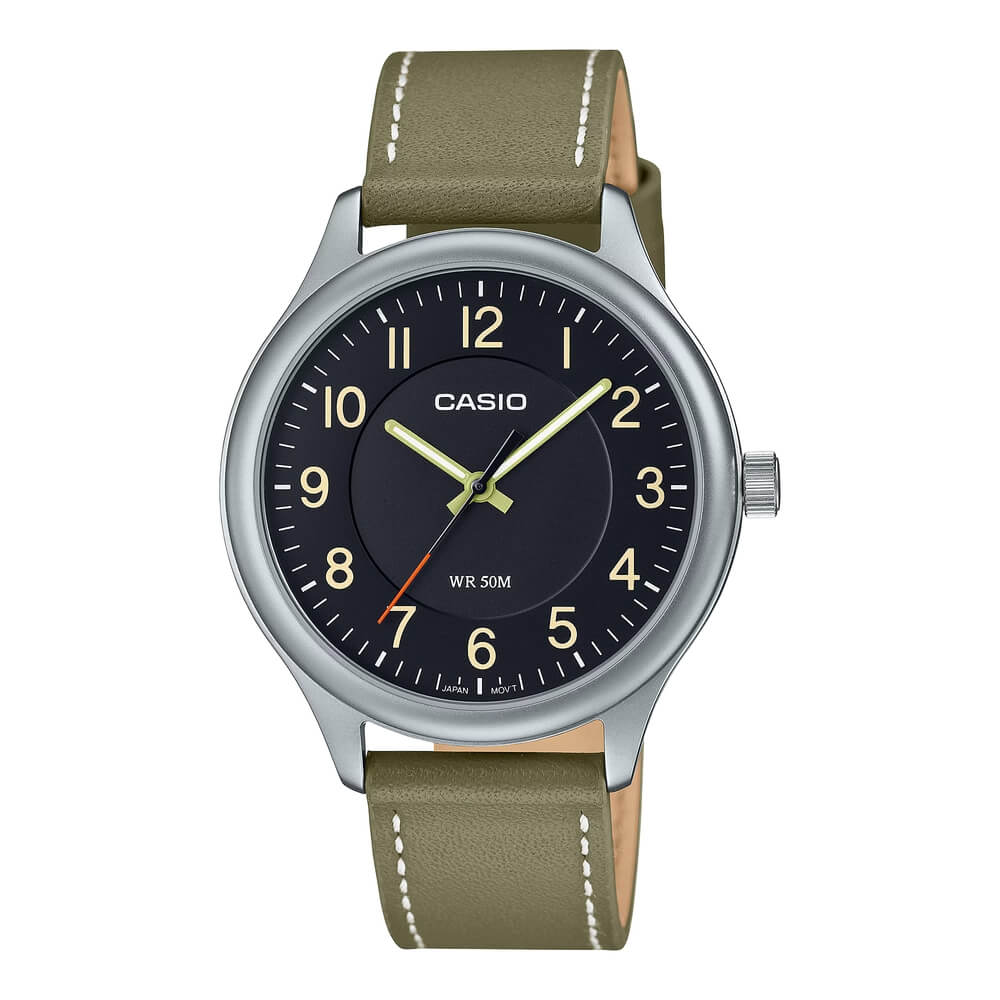 Casio Standard Leather Belt Watch MTP-B160L-1B2VDF