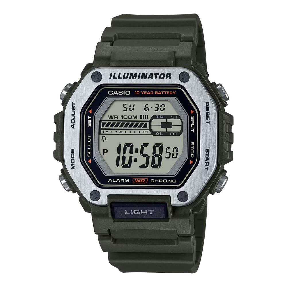 Casio Standard Illuminator Digital Resin Belt Watch MWD-110H-3AVDF