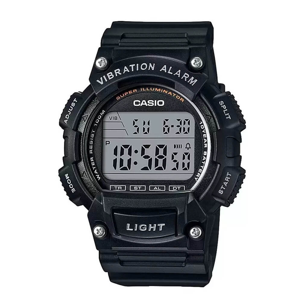 Casio Standard Vibration Alarm Digital Resin Belt Watch W-736H-1AVDF