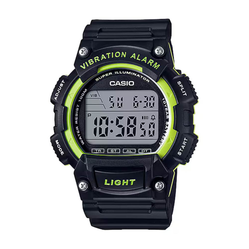 Casio Standard Vibration Alarm Digital Resin Belt Watch W-736H-3AVDF