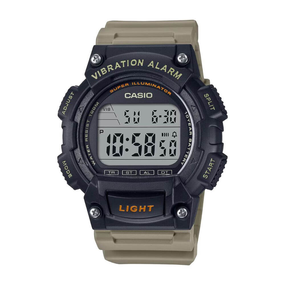 Casio Standard Vibration Alarm Digital Resin Belt Watch W-736H-5AVDF