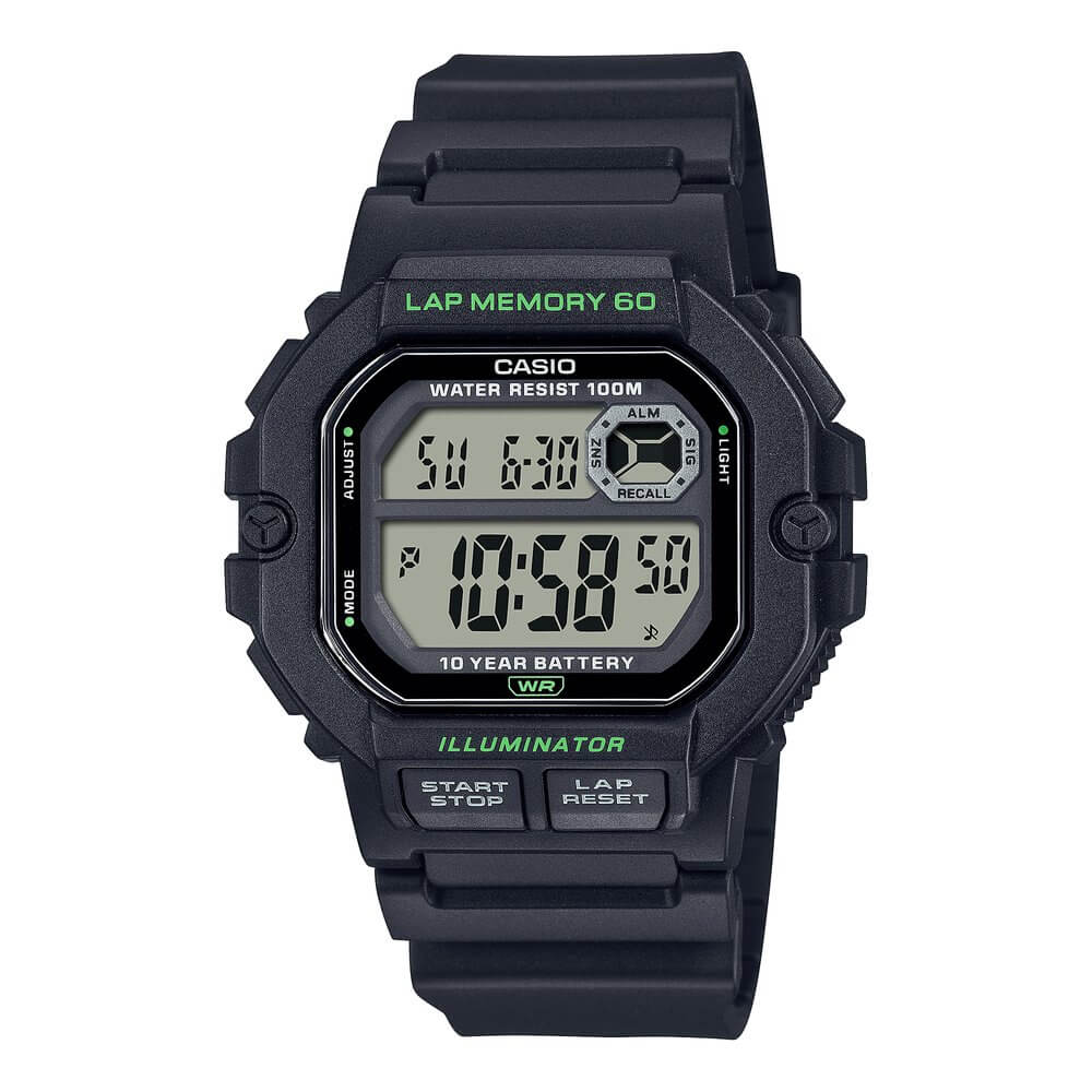 Casio Standard Illuminator Digital Resin Belt Watch WS-1400H-1AVDF