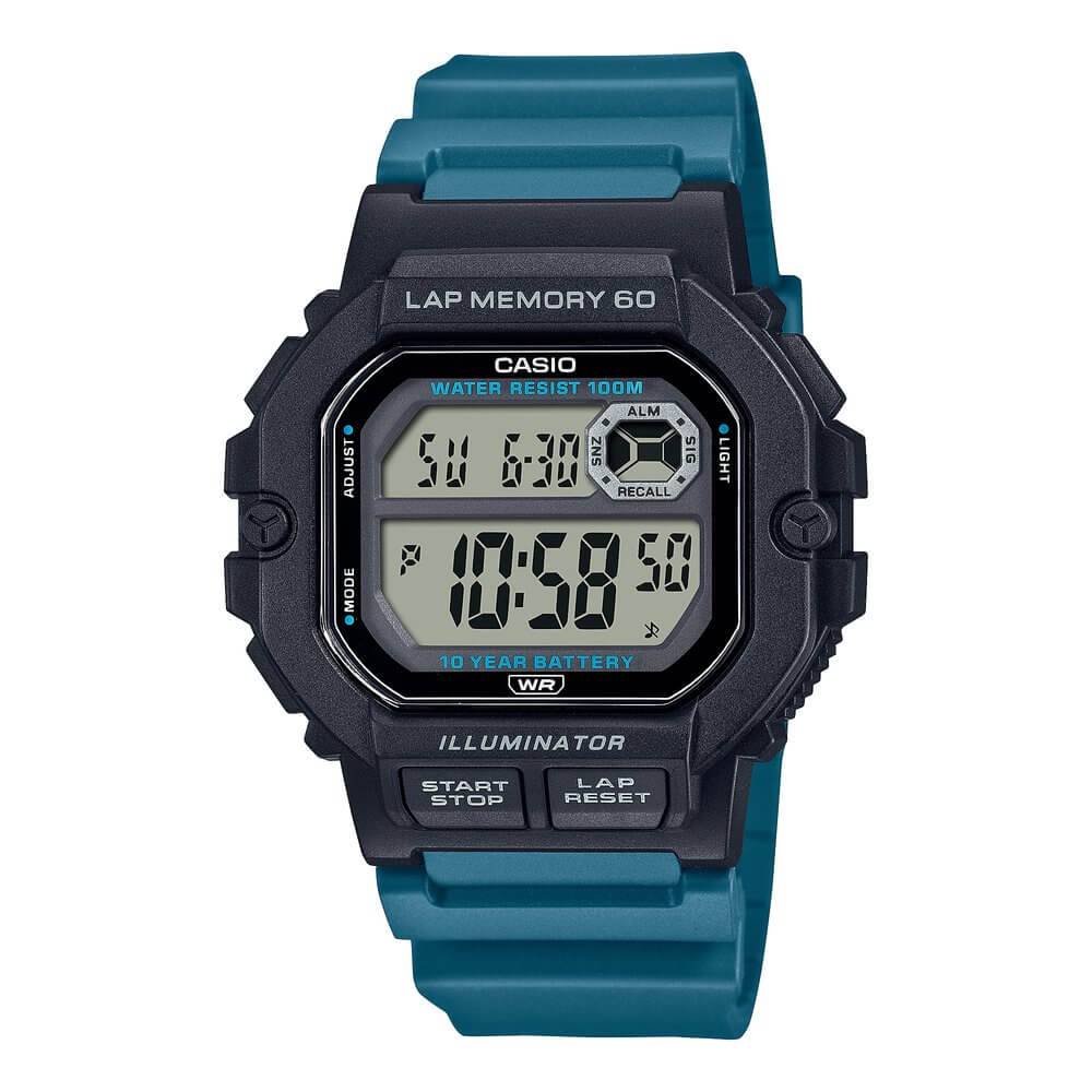 Casio Standard Illuminator Digital Resin Belt Watch WS-1400H-3AVDF